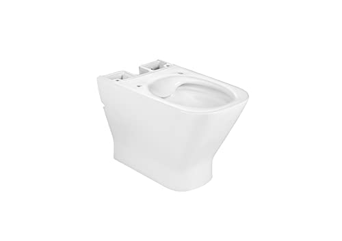 Roca,Clean Rim,SQUARE - Taza compacta Rimless adosada pared con salida dual para inodoro de tanque bajo,Blanco,365mm x 600mm x 790mm,A34273700H