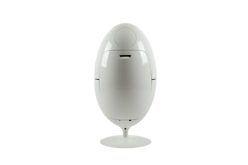 SoldiDesign Ovetto Contenedor 3in1 para la Recogida Selectiva, 54 Litros (3 Compartimentos de 18 Litros), Papelera para Interior o Exterior, Cubo de Basura Cocina, Papelera Diseño Blanco