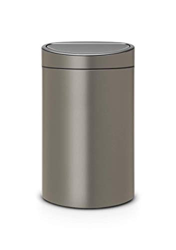 Brabantia Twin Bin, Cubo de Basura, Stainless Steel, Platinum, 10 + 23L