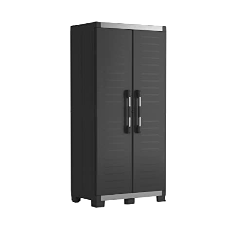 Keter Garage Armario Alto XL con 3 baldas, Negro