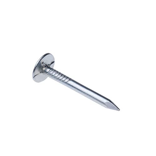 Clavos de Cabeza Extra Grande Zincado (Paquete de 100 Unidades) Galvanizado Clavos Largos para Bricolaje y Manualidades, Decoración del Hogar, Muebles Tamaño: Longitud 20mm Diámetro de la caña 2 mm