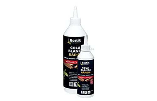 Bostik, Cola blanca rápida, Polivalente, Resistente a la humedad, Blanco, Biberón 250 g