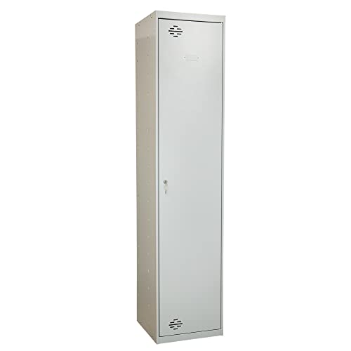 Cofan Armario Multiusos | Escobero de 1 Puerta y 4 estantes | Material: Acero | Medidas: 180 x 40 x 40 cm