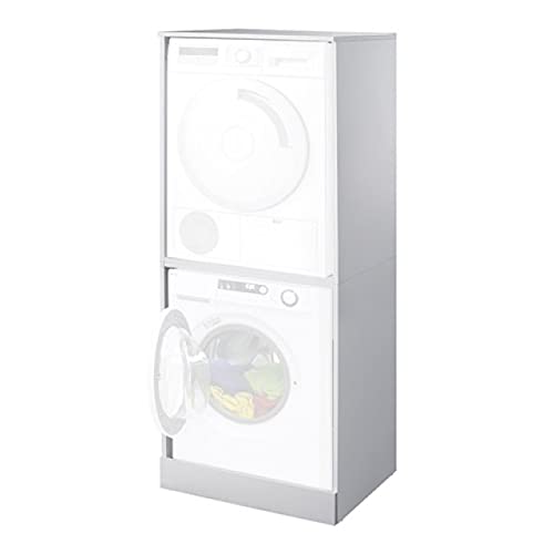 Mueble cubrecamadora y secadora de columna, color blanco