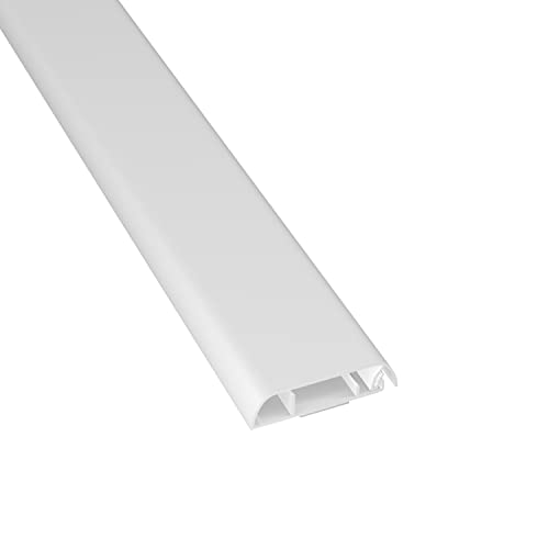 D-Line, Canaletas, Cubierta para Cables de TV en Paredes, Se Puede Pintar, Autoadhesiva, Diseño de una Pieza articulado – 60 mm (Ancho) x 15 mm (Alto) x 400 mm de Longitud – Color Blanco