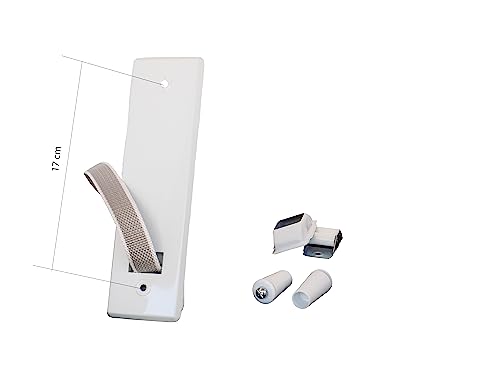 Recogedor de cinta para persiana con embellecedor, incluye dos tapones, cinta de 20 mm, rodillo y embellecedor para el rodillo