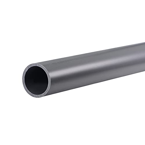 sourcing map PVC Rígido Redondo Tubería 21mm ID 25mm OD 0,35m Claro Gris Alto Impacto para Agua Tubería, Manualidades
