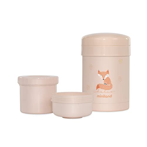 Miniland Thermetic Dolce Candy. Termo papillero de 700ml, con doble capa de acero y con herméticos interiores, que mantiene la temperatura fría y caliente durante horas.