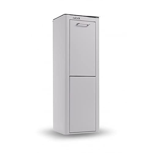 DON HIERRO - Cubo de basura y reciclaje lacado, 2 cubos gran capacidad, CUBEK
