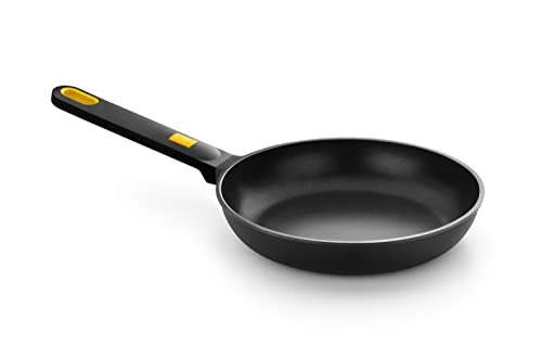 BRA Daily Pro- Sartén 18 cm, aluminio forjado con antiadherente Teflon Innovations sin PFOA, apto para todo tipo de cocinas incluida inducción., Negro Y Amarillo, 18 cm