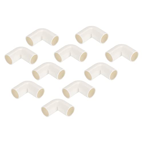 M METERXITY 10 Paquetes PVC Tubería Montajes - Agua Tubería Rápidos Conectores Adaptadores, Acoplamiento Zócalo 90 Grado Codo, Usar para Exterior/Jardín (16mm ID)