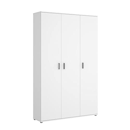 HOMEKIT Armario Multiusos 3 Puertas, Blanco, 116x190x35cm