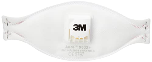 3M 9332+ AUSULADO AURA y respirador de madera dura, FFP3, VALVADO