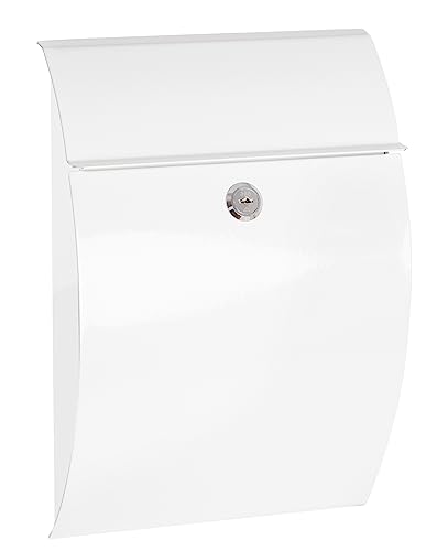 ARREGUI Galan E5961 Buzón Exterior de Acero | Tamaño S (Correo DIN A5) | Buzón de Pared Pequeño | Buzón de Correo | Fácil de Instalar | Buzon Exterior Blanco