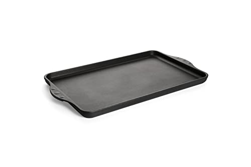 Woll Nowo Titanium - Parrilla de hierro fundido (inductiva, 43 x 28 cm, 2 cm de alto, apta para todo tipo de fuegos, aluminio fundido, apto para horno, color negro