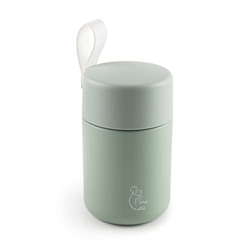 Lacor - 62635 - Termo para Alimentos Flora, Botella Térmica, Bote Térmico, Acero Inoxidable, Doble Pared, Libre de BPA, 8,5 cm, 360 ml, Azul