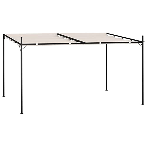 Atlojoys Cenador con Techo retráctil, Carpa, Pergolas De Jardin, Pergolas para Terraza, Techos para Terrazas, Cenadores para Jardin, Carpas para Exteriores, Crema 400x300x233 cm