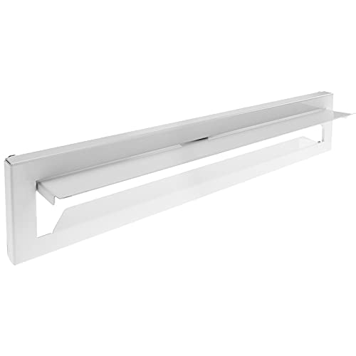PrimeMatik - Bocacartas Correo para Puertas y Vallas en Acero Blanco 364 x 71 mm
