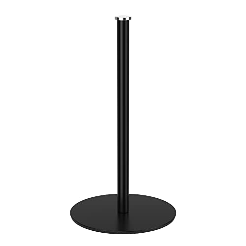 Portarrollos para Papel de Cocina - Portarrollos Cocina Negro de Pie, Inoxidable, Porta Rollo de Papel para Cocina de Pie, Organizador Cocina Que se Adapta a Rollos de Papel de la Mayoría de Tamaños
