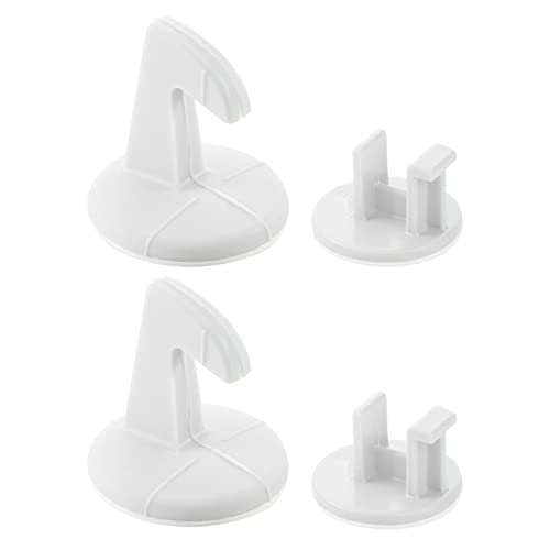 1 Kit de Tope de Puerta de Silicona, Retenedor de Puerta, Pestillo de Retenedor de Tope de Puerta con Montaje en Pared, Tope de Puerta de Goma, para Tipos de Paredes, Azulejos en su Hogar (Blanco)
