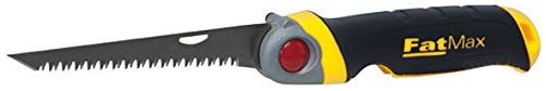 STANLEY FATMAX FMHT0-20559 - Serrucho FatMax Plegable para Placa de Yeso, 8 dientes/pulgadas, Diente de triple bisel, 3 ángulos de bloqueo, Mango bimaterial