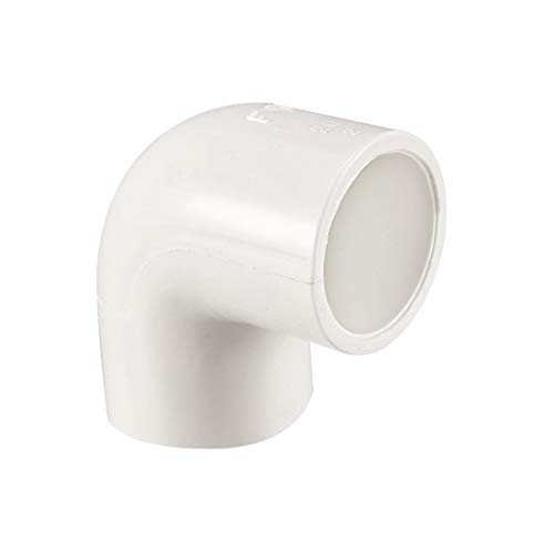 sourcing map Tubo PVC, Codo PVC de 90 Grados de Deslizamiento de 20mm, Conector PVC, Reductor PVC, Reductor Manguera, 2 Piezas