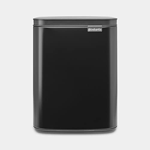 Brabantia 222900 Cubo de basura Bo, 7L, Matt Black