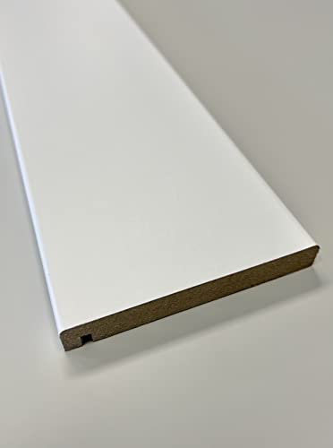 Arteblock,Kit 4 + 1 Tapajuntas Rectos Laminado Blanco 90X12 Mm