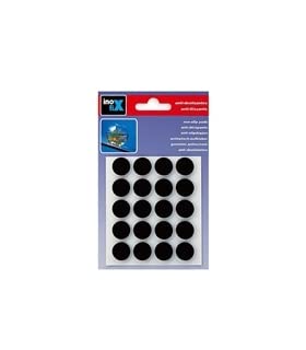 INOFIX Antideslizante Adhesivo D: 17 mm, Negro, Lote de 20, Desconocido, Talla única