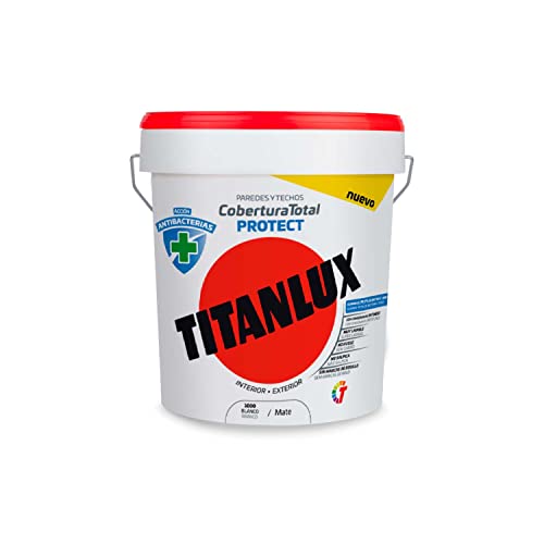 Titanlux Cobertura Total Protect pintura para paredes antibacterias Blanco 4L