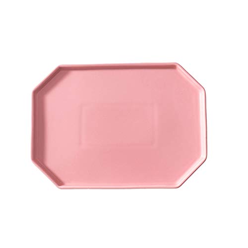 Placa de porcelana Placa de filete de cerámica creativa nórdica, placa de cena de placa occidental, placa de desayuno de bandeja para el hogar, vajilla multifuncional Cena familiar, Servicio de Restau
