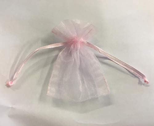 Le Stampe di Alice Bolsa de organza rosa con tirador 16 x 25 cm