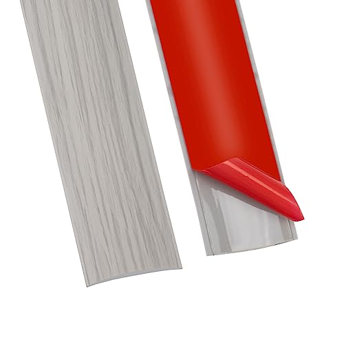 200cm×4cm Tira de umbral, Tiras de moldura de puerta de alfombra, Tiras de transición de piso, Tira divisoria de puerta de piso autoadhesiva, Tira de moldura de borde de piso de perfil laminado plano