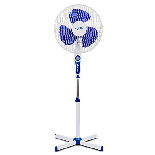 Avant Ventilador de pie Ventilador Oscilante 45W con 3 velocidades | Altura regulable | Ventilador con Rejilla de nido de abeja | Altura 40cm | Pie en Cruz.