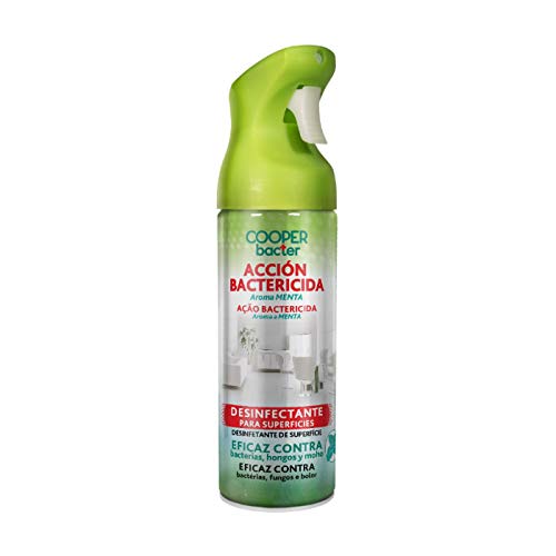 Cooper Protect SP Cooper Bacter | Aerosol Bactericida| Desinfectante para Superficies | Eficaz contra Bacterias, Hongos y Moho | Aroma Menta | Contenido: 200 ml