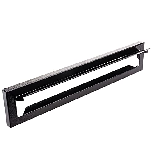 PrimeMatik - Bocacartas Correo para Puertas y Vallas en Acero de Color Negro