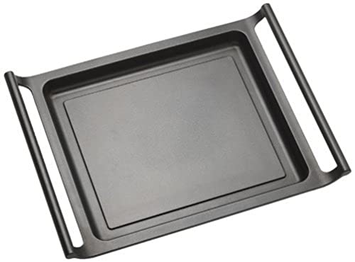BRA Efficient - Plancha asador liso, 45 cm, aluminio fundido con antiadherente Teflon Platinum Plus
