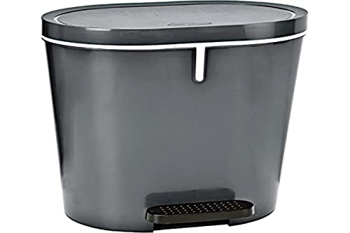 Denox PEDALBIN Oval 25 L Antracita - Papelera con Pedal - Antracita