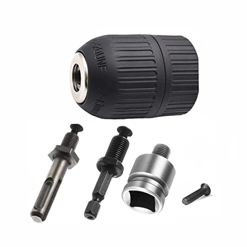 Secwell 2mm-13mm Portabrocas sin llave 1/2-20UNF Mandril para Taladradora Agarre con Adaptador al Taladro con Cabeza SDS