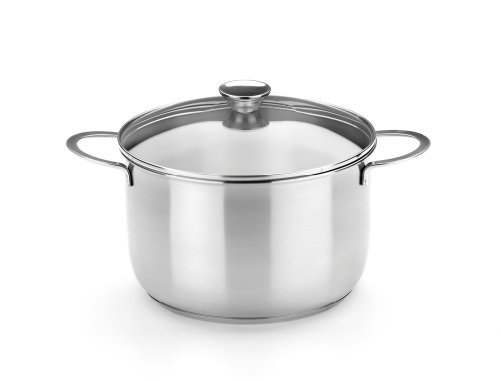 BRA Ancora - Olla, 16 cm, Acero Inoxidable 18/10, con Tapa de Cristal (Braisogona_A393951)
