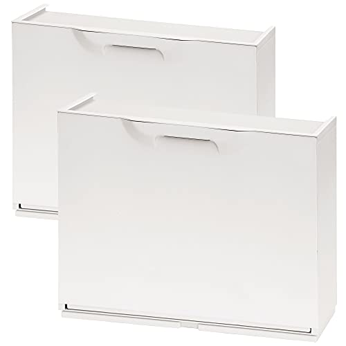 Pack de 2 zapateros en polipropileno color blanco