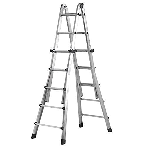 Wolfpack Linea Profesional 23020420 - Escalera Telescópica Aluminio 5+5 peldaños