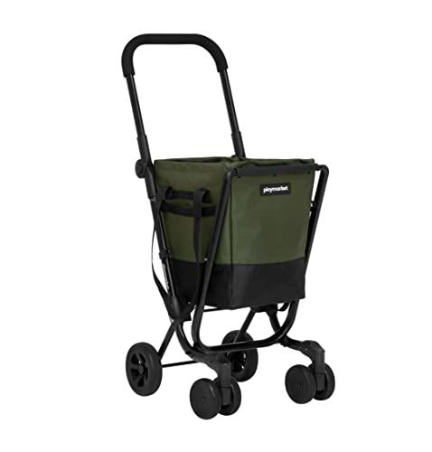 Playmarket Easy Go Carro de la Compra Plegable con Bolsa extraíble (Olive)