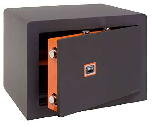ARREGUI Plus C 180340 Caja fuerte de acero con llave Caja de seguridad con apertura certificada de llave Caja para casa y negocio, fácil de usar, alto nivel de seguridad 27 x 38,5 x 30 cm 23L