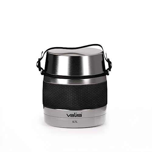 Valira 6614 Termo para sólidos con 2 contenedores interiores, Acero inoxidable, 0.7 L