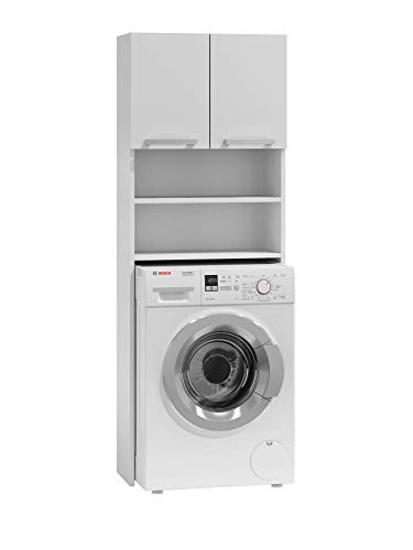 ADGO Pola Mueble para Lavadora, Mueble para baño, Estante para Inodoro, superestructura para Lavadora, Mueble para baño, Mueble para Lavadora, Mueble Alto para baño con superestructura (Blanco)