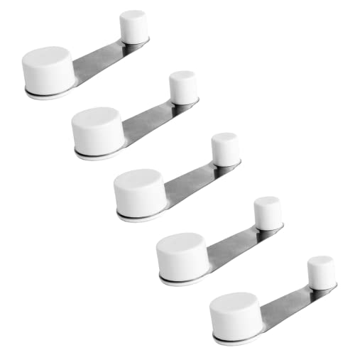 AQOS | Topes para puertas, 5 unidades, color blanco, sujeta puertas, cuña puerta, retenedor puerta, door stopper, decorativo.