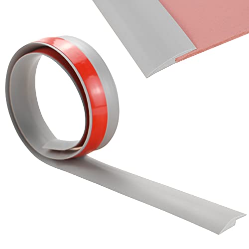 4M Rodapies Autoadhesivo, PVC Cubrecantos De Perfil, Tiras de Transición de Suelo, Umbral de Transición de 5 mm, Tira de Moldura de Borde