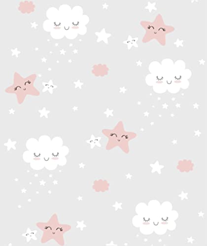 Estor infantil estampado Nubes para niño o niña. Estor enrrollable translucido Unisex. Estores Personalizables con nombre. Decoración infantil (130x170)