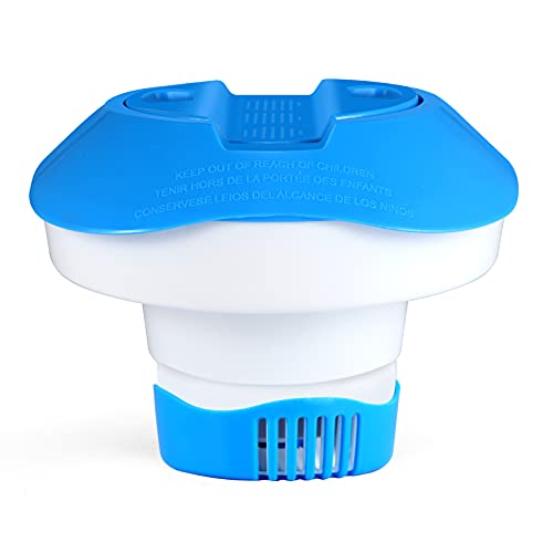 Dispensador Cloro Flotante, ihaspoko Dispensador Químico Clorador Flotante para Piscinas, Spas, Jacuzzis y Fuentes
